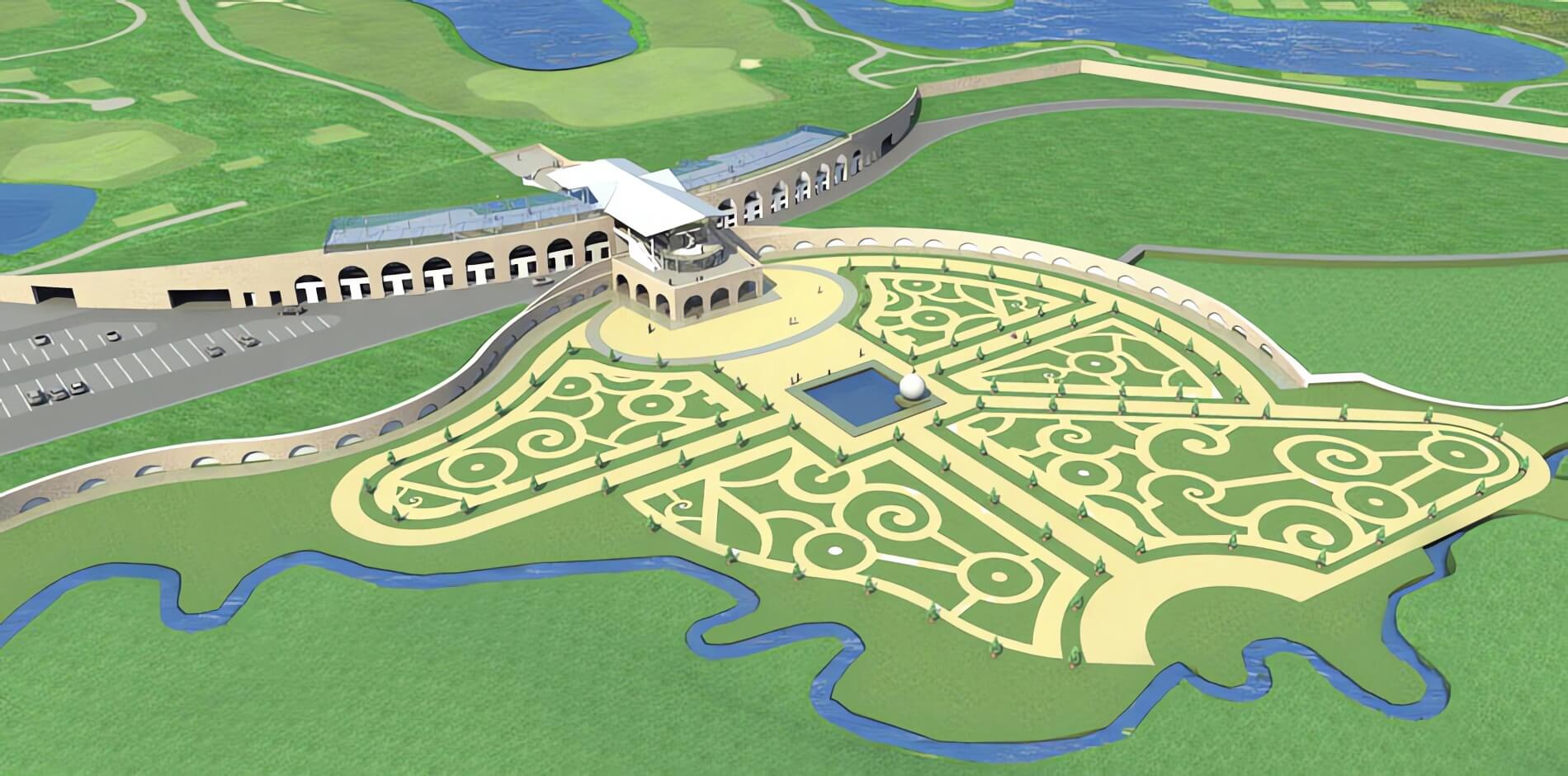 Golf club project with a park