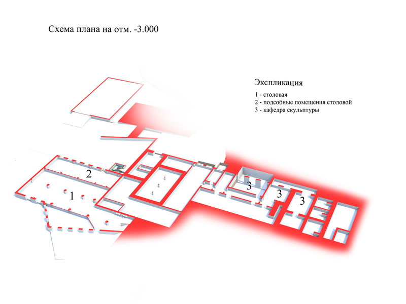 Реконструкция зданий Академии архитектуры и искусств, Ростов-на-Дону, план