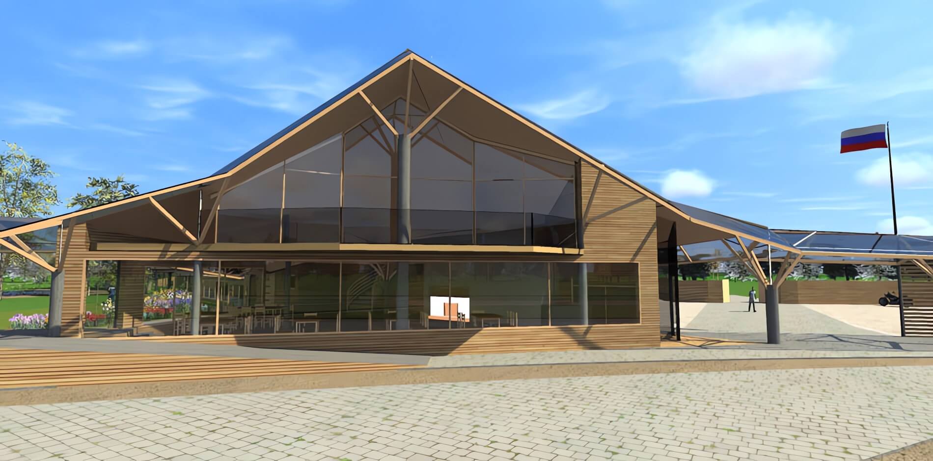 The project of the sports and shooting club building