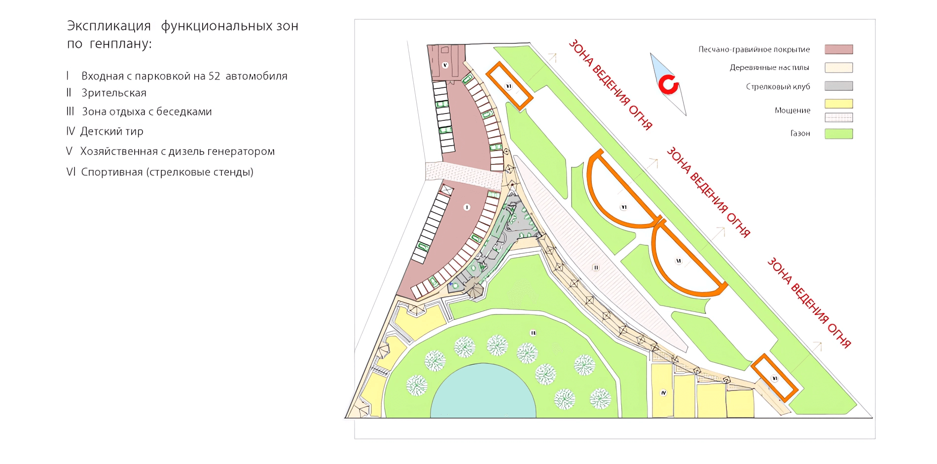 The plan of the sports and shooting club and its territory