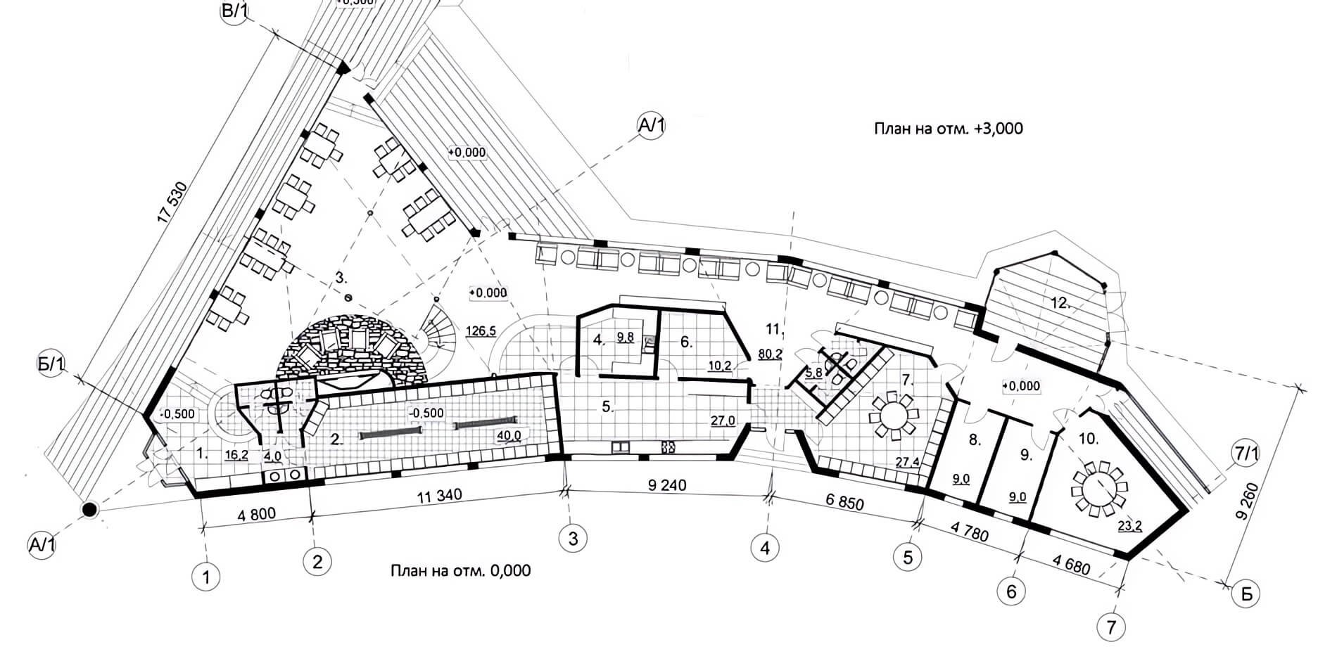 The layout of the sports and shooting club