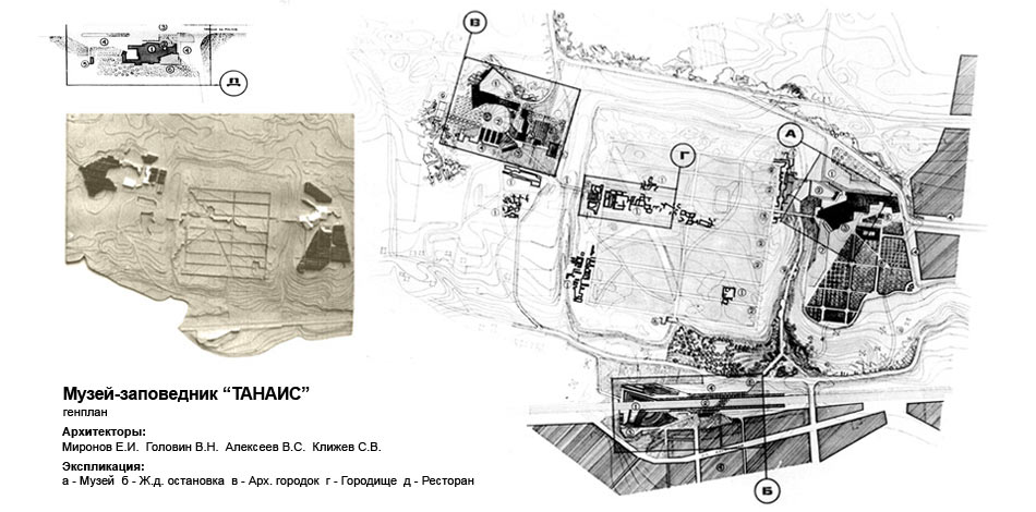 Музей-заповедник «Танаис», генплан, 1982-1983