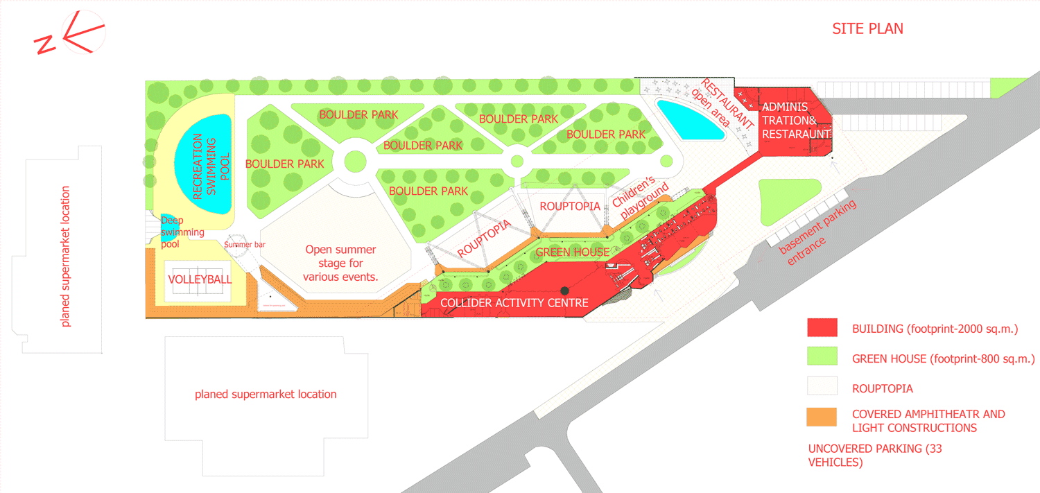 Walltopia Collider Activity Center site plan