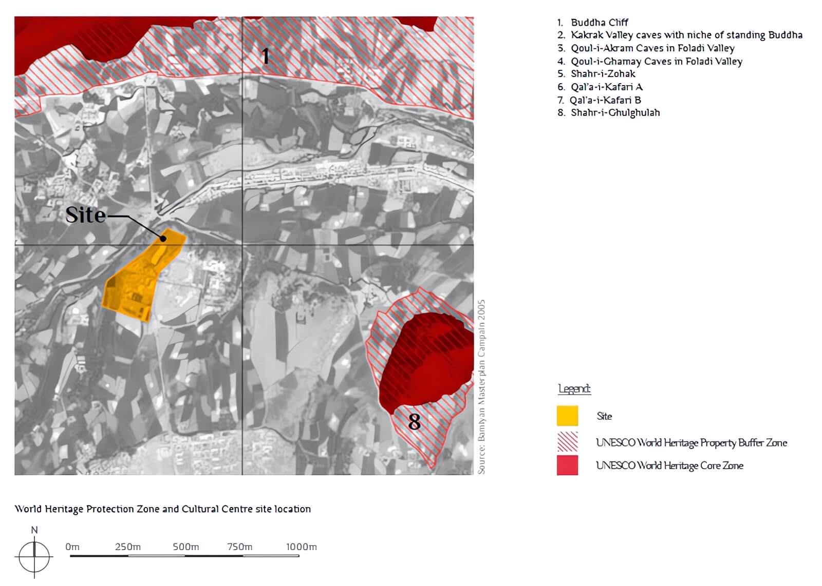 Budda Cliff World Heritage Protection Zone and Bamiyan Cultural Centre site location